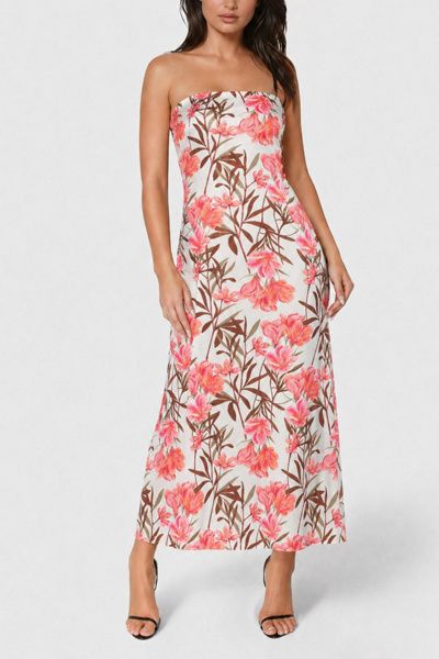strapless dresses women Petal & Pup Women's Vienna Strapless Midi Dress