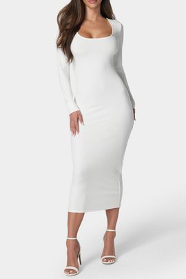 strapless open back dress Bebe Sequins Bodycon Dress