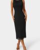 Bebe Bebe Powermesh Rhinestone Sleeveless Midi Dress in Black, Women's at Urban Outfitters - 1