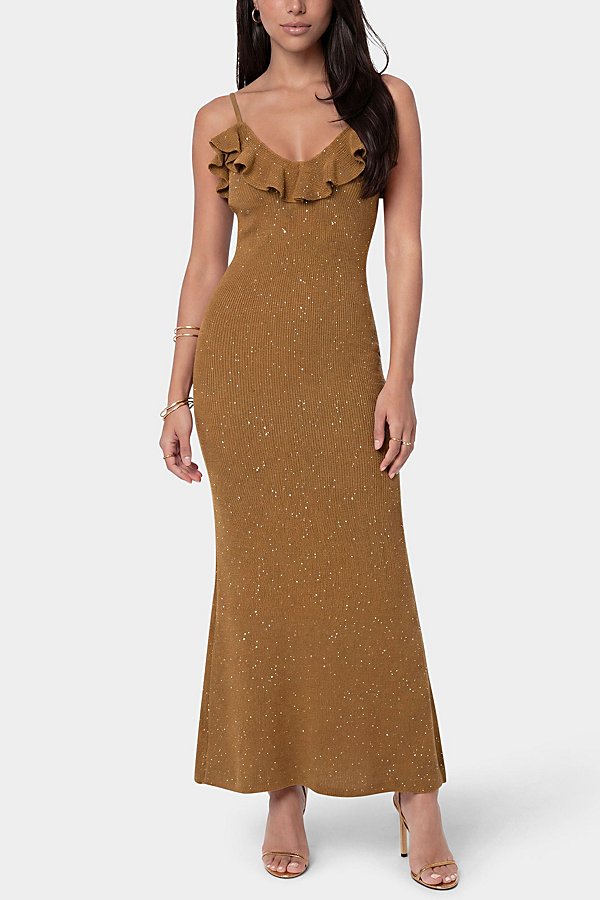 urban outfitters gold sequin dress Bebe Sequin strapless
