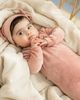 Bebe Bella Bebe Bella Bow Stitch Ribbed Velour Romper with Matching Hat - 3