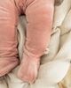 Bebe Bella Bebe Bella Bow Stitch Ribbed Velour Romper with Matching Hat - 4
