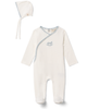 Bebe Bella Bebe Bella Boy Embroidered Rocking Horse Wrap Romper with Bonnet - 1