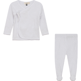Bebe Bella Bebe Bella Crinkled Jersey Wrap 2 Piece Long Sleeve Top and Pants Set