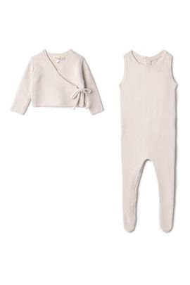 Bebe Bella Bebe Bella Knit Romper and Wrap Cardigan Set