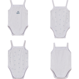 Bebe Bella Bebe Bella Ribbed Cherry Print Romper Set