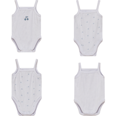 Bebe Bella Bebe Bella Ribbed Cherry Print Romper Set