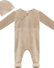 Bebe Bella Bebe Bella Velour Romper with Matching Hat - 1