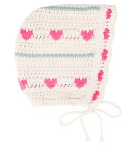 Bebe Organic Bebe Organic Baby Josie crochet cotton and wool bonnet