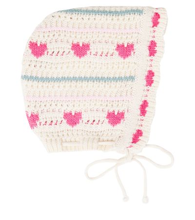 Bebe Organic Bebe Organic Baby Josie crochet cotton and wool bonnet