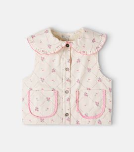 Bebe Organic Bebe Organic Heidi floral ruffled cotton vest