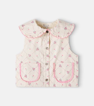 Bebe Organic Bebe Organic Heidi floral ruffled cotton vest