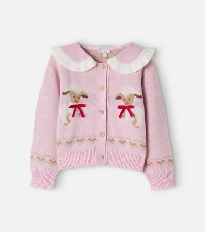 Bebe Organic Bebe Organic Laurel bow-detail jacquard cardigan