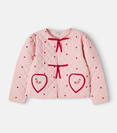 Bebe Organic Bebe Organic Rose embroidered quilted cotton jacket