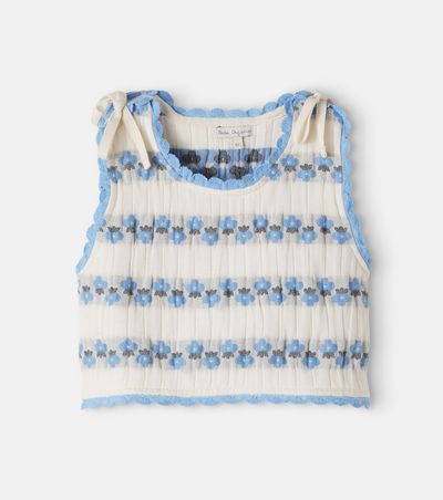 Bebe Organic Bebe Organic Scilla floral scalloped cotton-blend vest