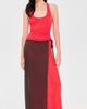 Bec + Bridge Bec + Bridge Alyna Contrast Skirt Bitter Choc/Flame - 5