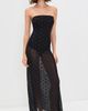 Bec + Bridge Bec + Bridge Karla Strapless Maxi Dress Black/Choc Spot 12 - 5