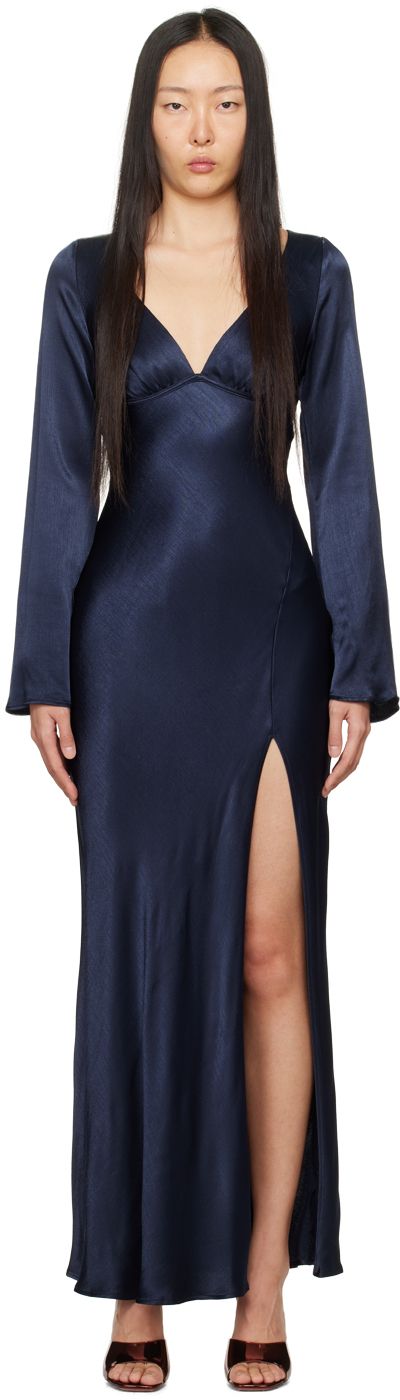bec and bridge dresses Juniper Halter Maxi Dress Denim Blue Maxi they knew their acquaintance was destined for greater things Bec + Bridge - Camille