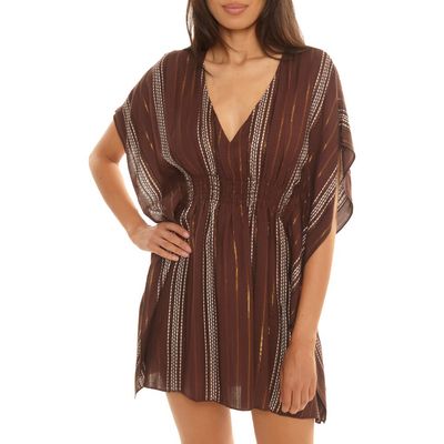 BECCA BECCA Radiance Metallic Stripe Cover-Up Tunic