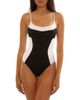 BECCA BECCA Sport Mode Lace-Up One-Piece Swimsuit - 1