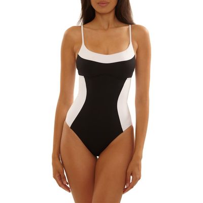 BECCA BECCA Sport Mode Lace-Up One-Piece Swimsuit