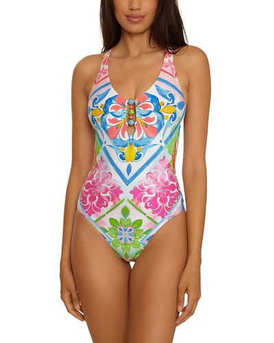 Becca By Rebecca Virtue Becca by Rebecca Virtue Mijas Gia Scoop Neck One Piece Swimsuit