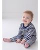Beckett and Bear Beckett and Bear Benjamin Long Sleeve Striped Straight Leg Romper - 1