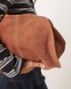 Becksondergaard Becksondergaard laurel suede tote bag with contrast stitch in brown - 3