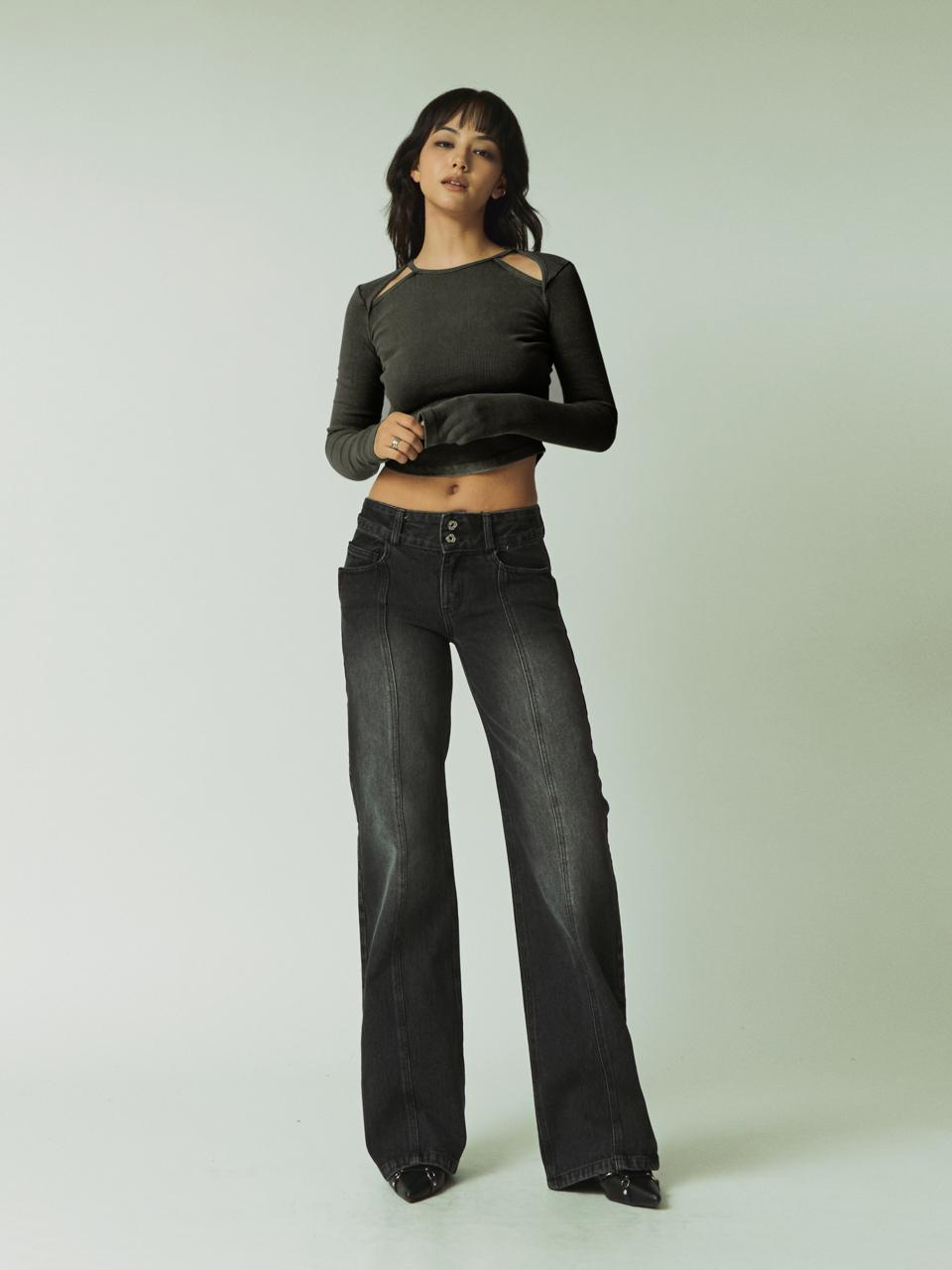 BEDEVIL Pigment Washing Shoulder Slit T-Shirt