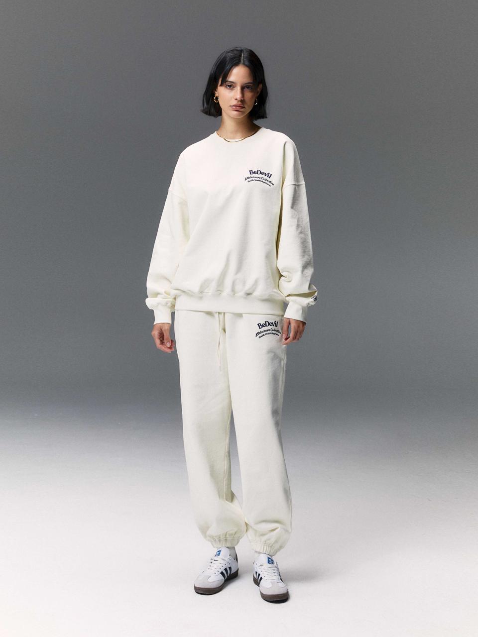BEDEVIL Rainbow Logo Jogger - Light Beige