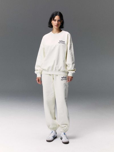 BEDEVIL Rainbow Logo Jogger - Light Beige