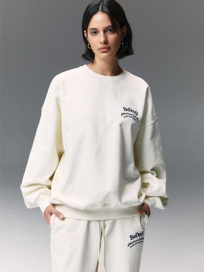 BEDEVIL Rainbow logo sweatshirt - Light Beige