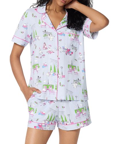 Bedhead Pajamas BedHead Pajamas Short Sleeve Boxer Knit Printed Pajama Set