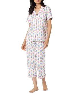 Bedhead Pajamas BedHead Pajamas Short Sleeve Classic Stretch Jersey Cropped Pajama Set