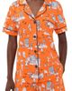 BedHead PJs BedHead PJs Short Pajama Set Orange Spooky In The City - 1