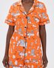 BedHead PJs BedHead PJs Short Pajama Set Orange Spooky In The City - 2