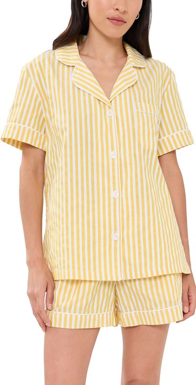 BedHead PJs BedHead PJs Yellow Stripe Pajama Set Yellow 3D Stripe