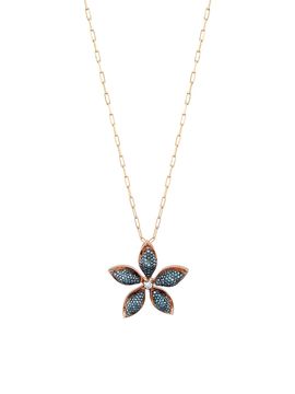 Bee Goddess Women's Apple Seed 18K Rose Gold & 2.67 TCW Diamond Star Pendant Necklace