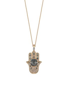 Bee Goddess Women's Hamsa 14K Rose Gold & 0.82 TCW Diamond Pendant Necklace