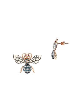 Bee Goddess Women's Honey 14K Rose Gold & 0.42 TCW Diamond Earrings