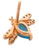 Bee Goddess Women's Honey 14K Rose Gold, Blue Topaz & 0.02 TCW Diamond Bee Stud Earring - 4