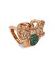Bee Goddess Women's Honey Queen Bee 14K Rose Gold, Diamond & Emerald Ear Cuff - 1