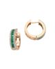 Bee Goddess Women's Mondrian 18K Rose Gold, Emerald, & 0.7 TCW Diamond Hoop Earrings - 1