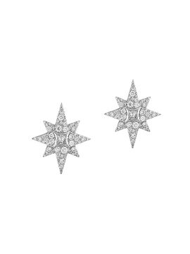 Bee Goddess Women's Star Light 18K White Gold & 0.38 TCW Diamond Venus Star Earrings