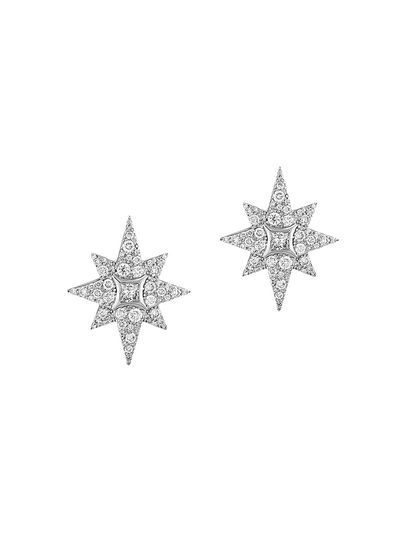 Bee Goddess Women's Star Light 18K White Gold & 0.38 TCW Diamond Venus Star Earrings