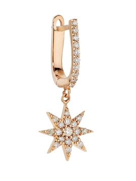 Bee Goddess Women's Star Light Venus 14K Rose Gold & 0.23 TCW Diamond Single Drop Earring