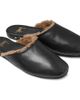 Beek Beek Blackbird Leather Mule with Genuine Shearling Trim  - 1