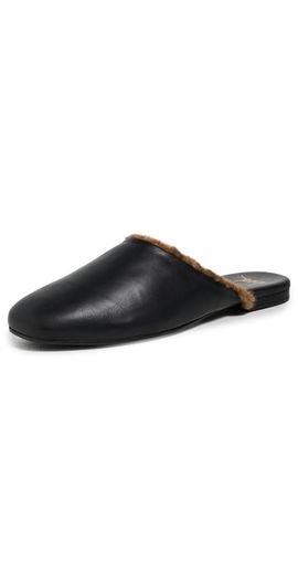 beek beek Blackbird Shearling Mules Black