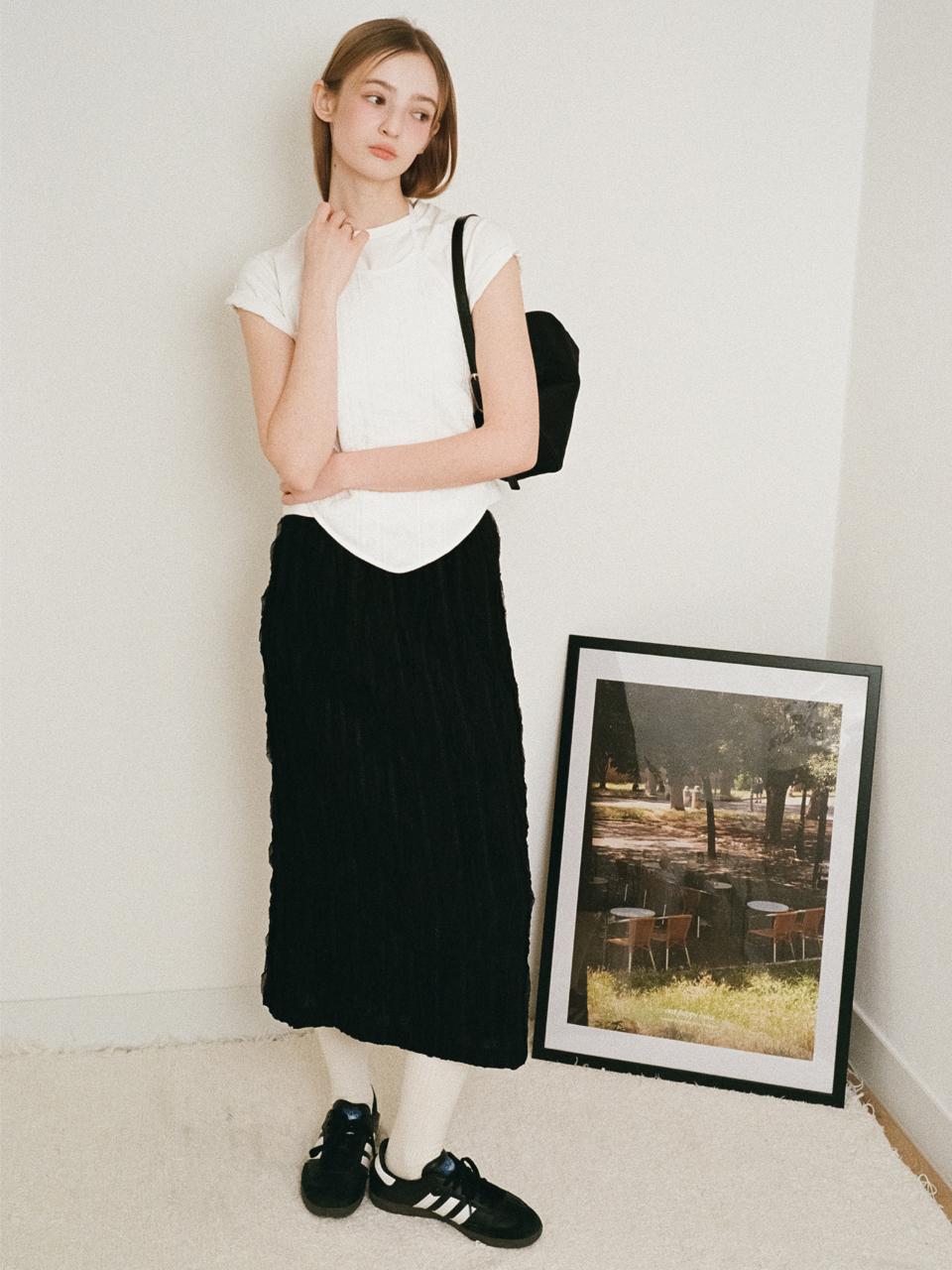 beirut CANYON LACE LONG SKIRT [BLACK]