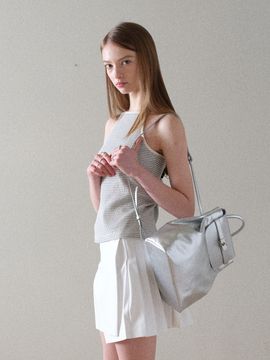 beirut Classic Turn-Lock Backpack_Silver